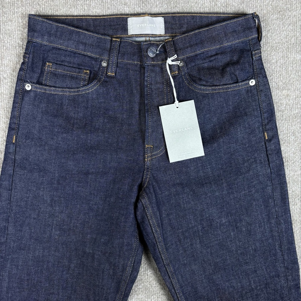 NWT Everlane Straight Jeans Mens 28x34 Dark Wash Stretch Denim Straight Fit